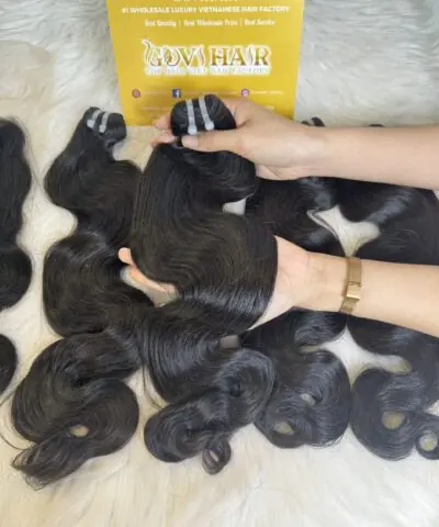 Body Wave Single Machine Weft Hair Extensions 22 Inch #1B Natural Black Color