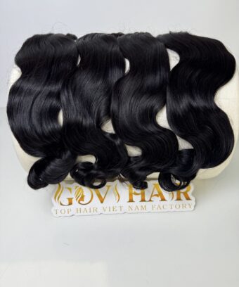 Body Wave Single Machine Weft Hair Extensions 22 Inch #1B Natural Black Color