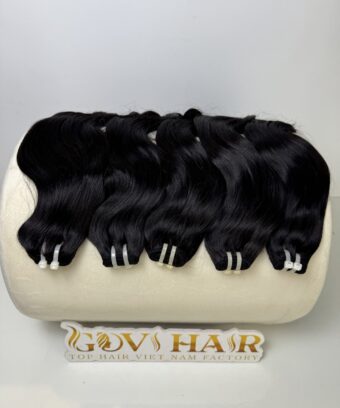 Body Wave Single Machine Weft Hair Extensions 22 Inch #1B Natural Black Color