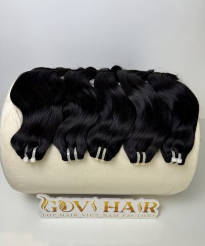 Body Wave Single Machine Weft Hair Extensions 22 Inch #1B Natural Black Color