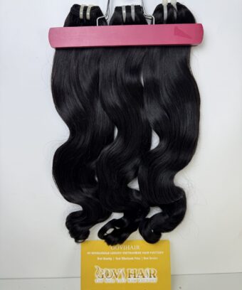 Body Wave Single Machine Weft Hair Extensions 22 Inch #1B Natural Black Color