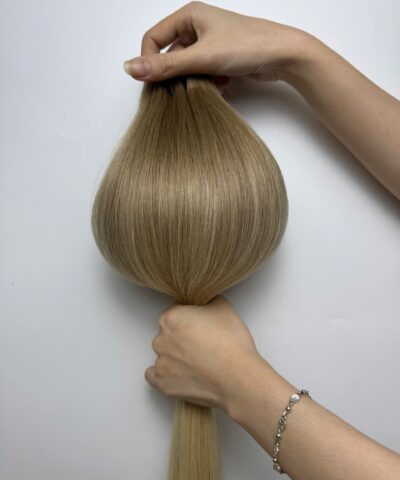 Bone Straight Machine Weft Hair Extensions 26 Inch Bergen Blonde