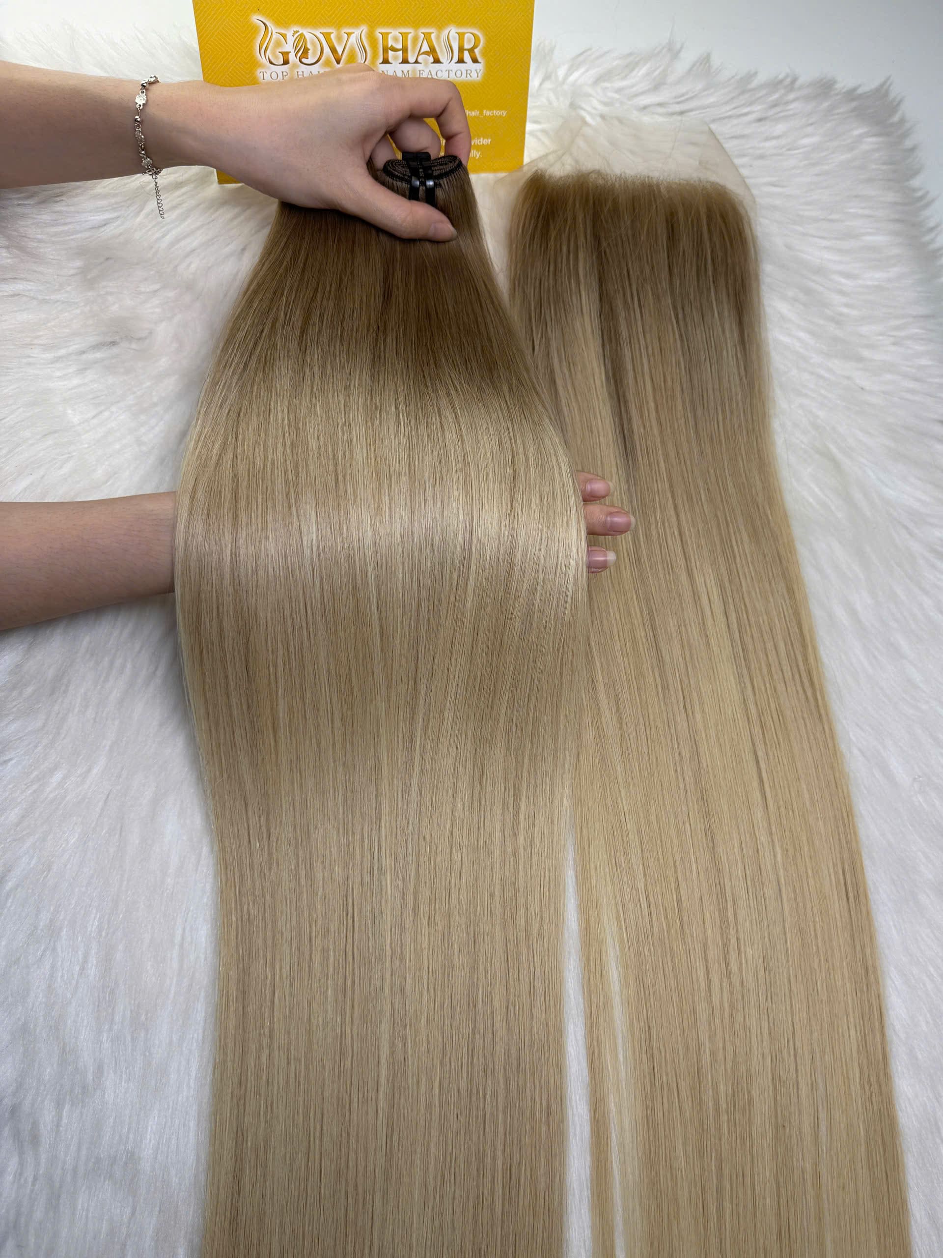 Bone Straight Machine Weft Hair Extensions 26 Inch Bergen Blonde Color 1 Bone Straight Machine Weft Hair Extensions 26 Inch Bergen Blonde Color