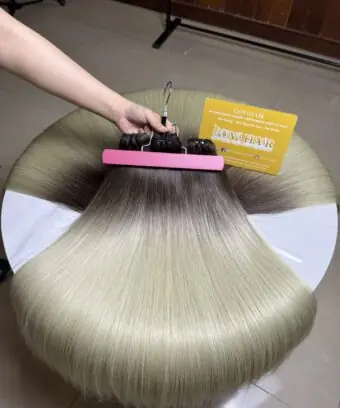 Weft Hair Extensions 26 Inch Bergen Blonde Color
