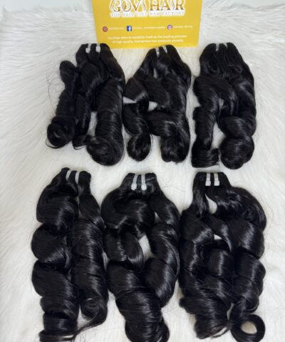 Bouncy Curly Machine Weft Hair Extensions 30 Inch #1B Natural Black