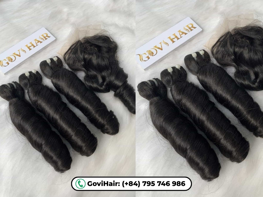 Bouncy Curly Machine Weft Hair Extensions Natural Color 8 Bouncy Curly Machine Wefts provide distinct advantages