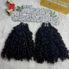 Burmese Curly Machine Weft Hair Extensions #1B Natural