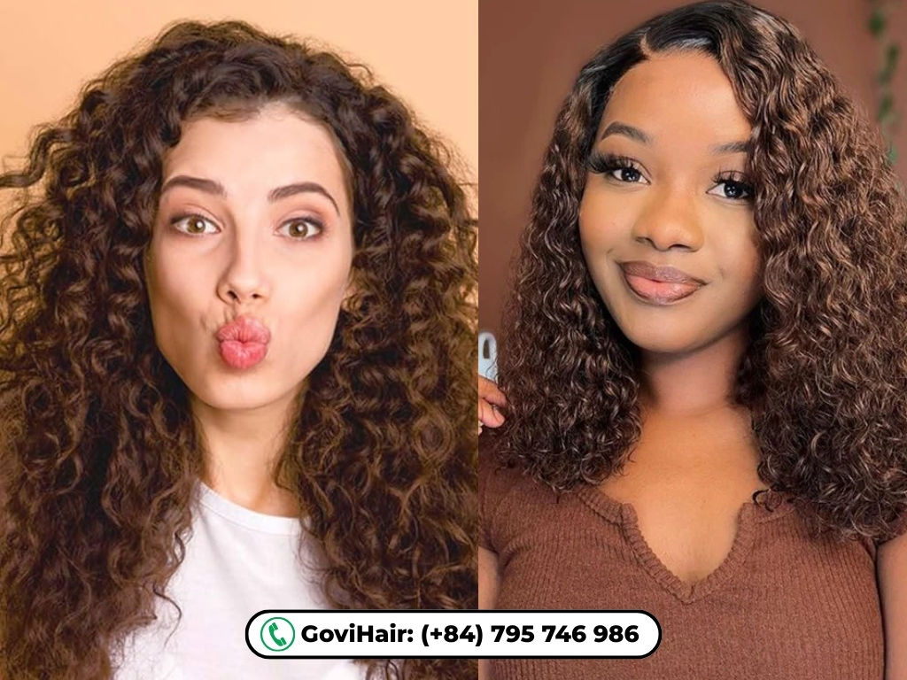 Deep Curly Machine Weft Hair Extensions Brown Color offer several standout features