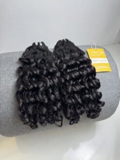 Fumi Curly Machine Weft Hair Extensions 24 Inch #1B Natural