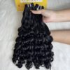 Fumi Curly Machine Weft Hair Extensions 24 Inch #1B Natural Color