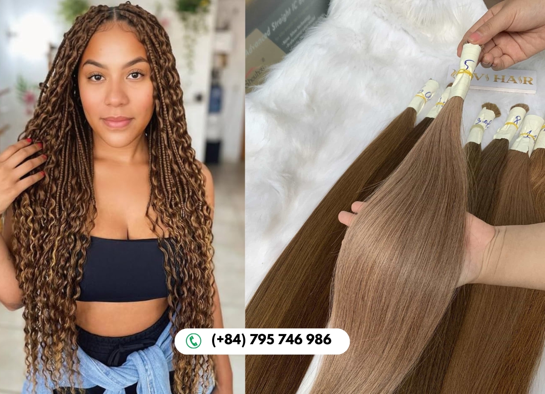 Straight Bulk Human Hair for Braiding 5 Color 6 Govihair: Trusted Worldwide for Premium Vietnamese Hair