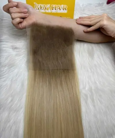 HD Lace Closure 4x4 Bone Straight 12 Inch Ombre Blonde Color Human Hair 7 HD Lace Closure 4x4 Bone Straight 12 Inch Ombre Blonde