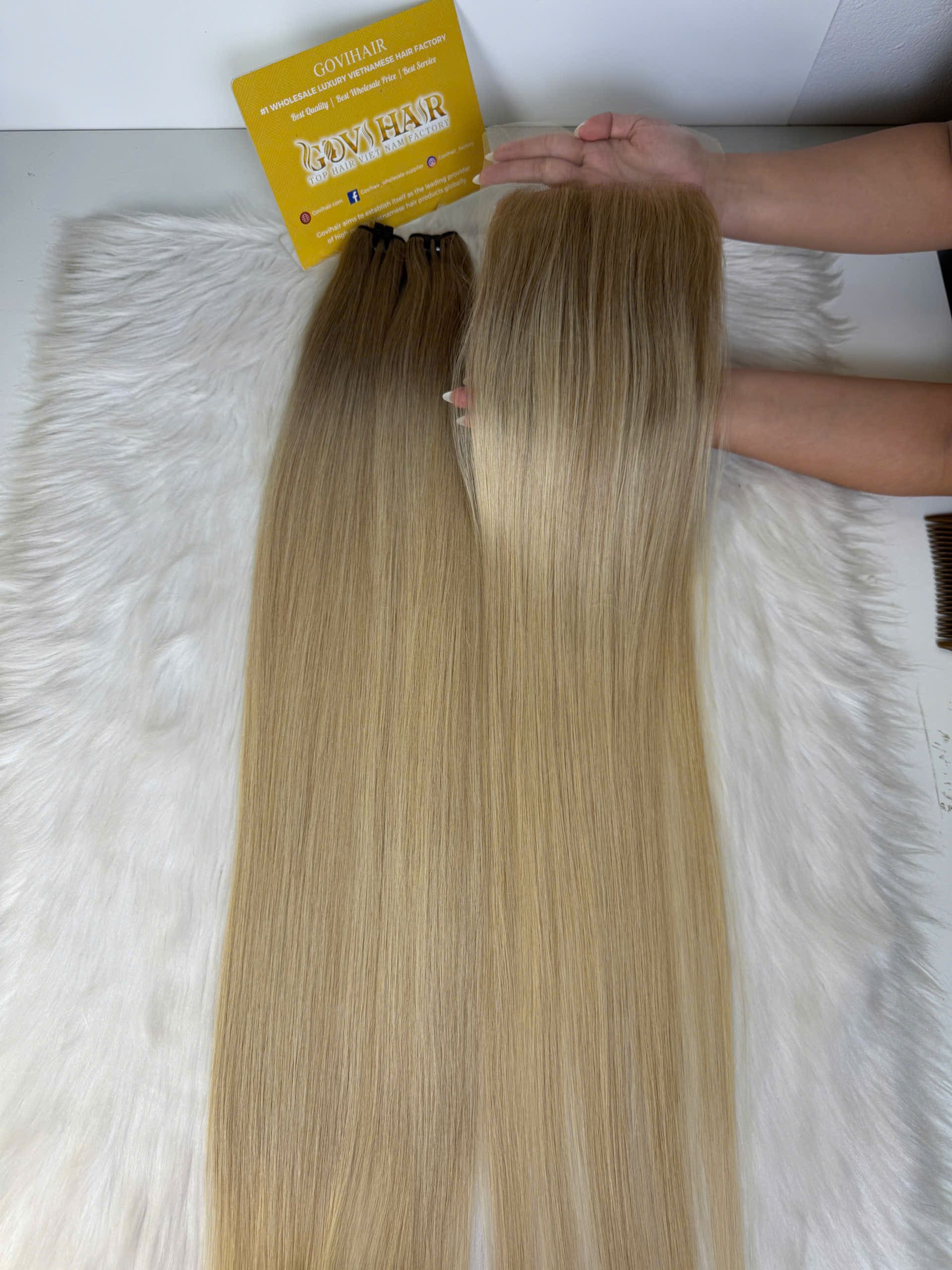 HD Lace Closure 4x4 Bone Straight 12 Inch Ombre Blonde Color Human Hair 3 HD Lace Closure 4x4 Bone Straight 12 Inch Ombre Blonde