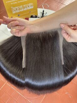 HD Lace Closure 5x5 Free Part Bone Straight 12 Inch #1B Natural Black Color