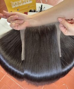 HD Lace Closure 5x5 Free Part Bone Straight 12 Inch #1B Natural Black Color