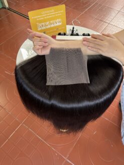 HD Lace Closure 5x5 Free Part Bone Straight 12 Inch #1B Natural Black