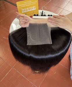 HD Lace Closure 5x5 Free Part Bone Straight 12 Inch #1B Natural Black