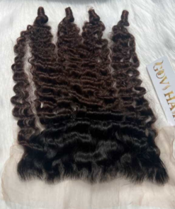 HD Lace Frontal 13x4 Human Hair Burmese Curly Ombre Color 20 Inch