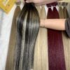 22 Inch Straight Scandinavian Blonde Color Tape In Hair Extensions 7 Straight Scandinavian Color Seamless Tape In Hair Extensions
