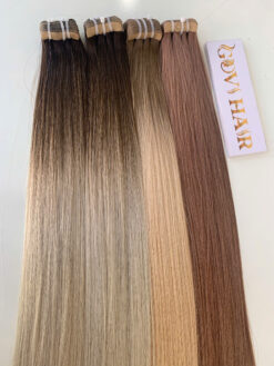 Tape In Extensions Human Hair Mix Scandivian Blonde Vietnamese Hair