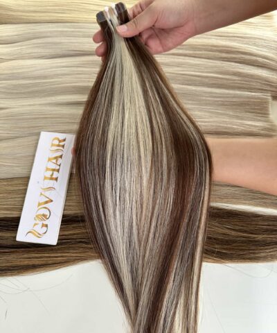 Tape in hair extensions ombre color vietnamese hair