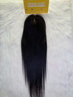 Alternative view of 130 Density Human Hair Topper Lace 5x5 Natural Color