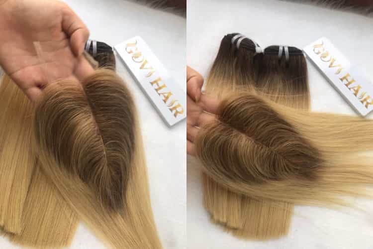 HD Lace Closure 2x6 Ombre Blonde Color Human Hair 6 Transperant Lace Closure 2x6 Ombre Blonde Color