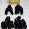 Short Curly Machine Weft Hair Extensions #1B Color 4 weft-bouncy-curly-black-color