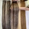 weft hair - bone straight - mix piano color