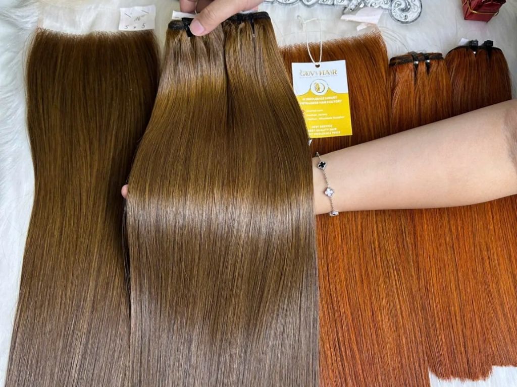 Variety of weft hair extensions for different styles and preferences
