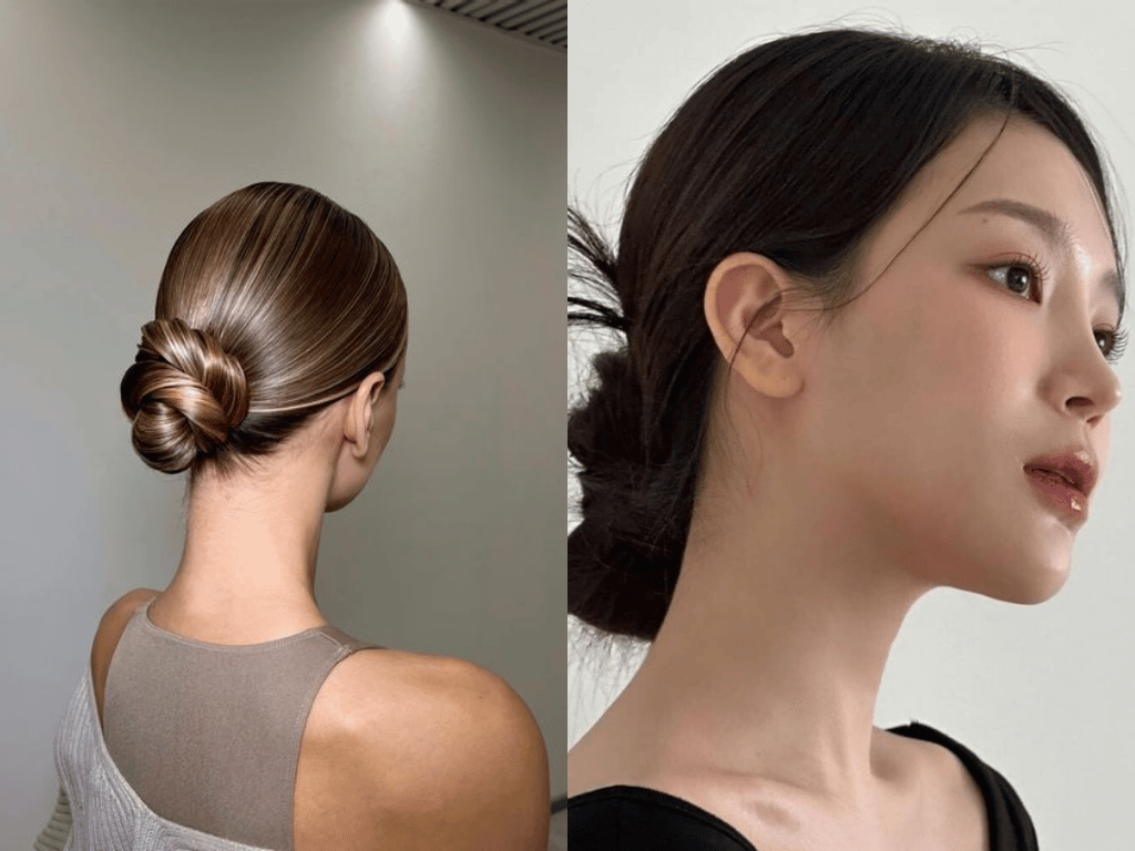 Vietnamese bun hairstyle for formal occasions
