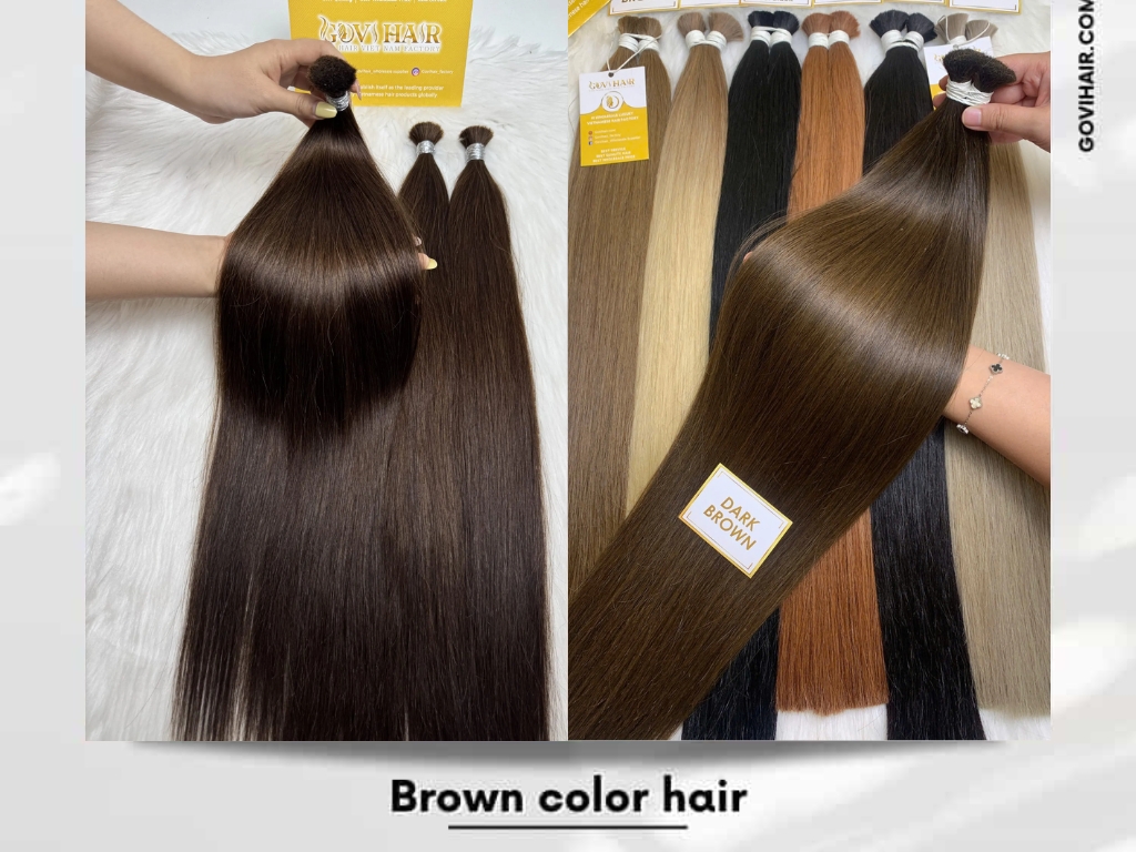 Brown color Vietnamese hair, especially rich chocolate tones