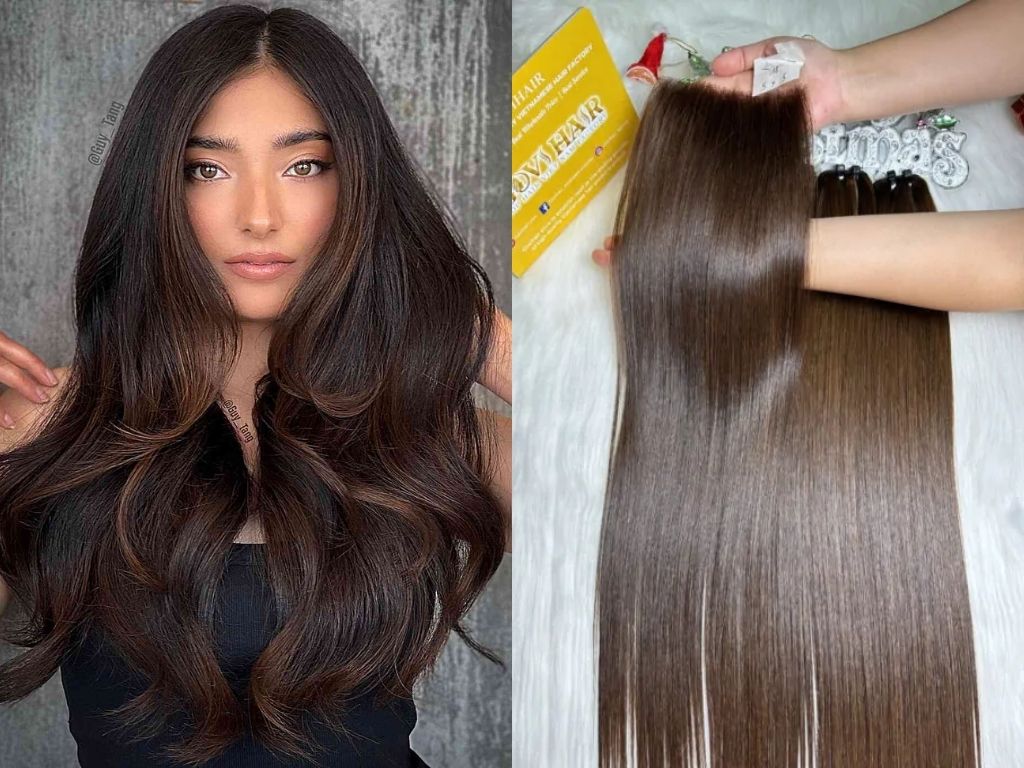 High-quality weft hair extensions with Govihair