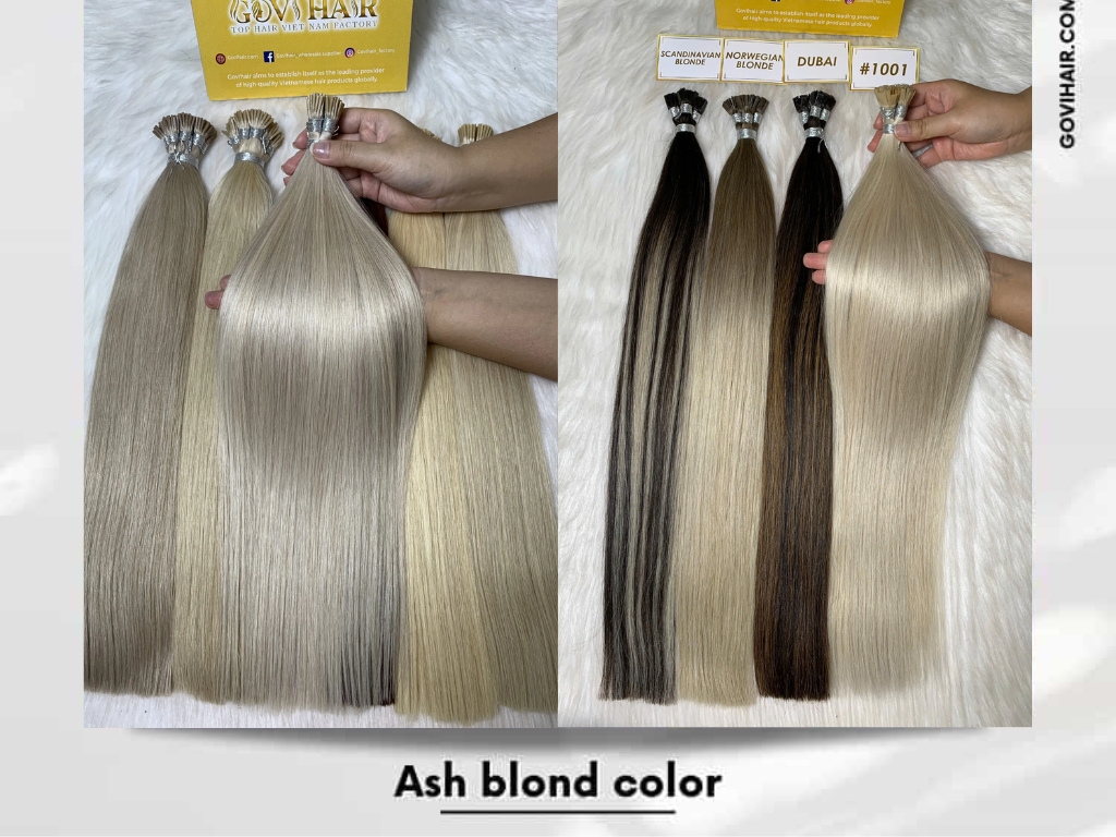 Ash blonde Vietnamese hair combines beige and cool tones