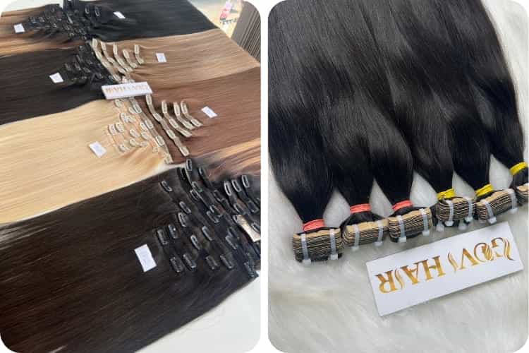 Clip in and tape in hair extensions for short hair Clip in and tape in hair extensions for short hair