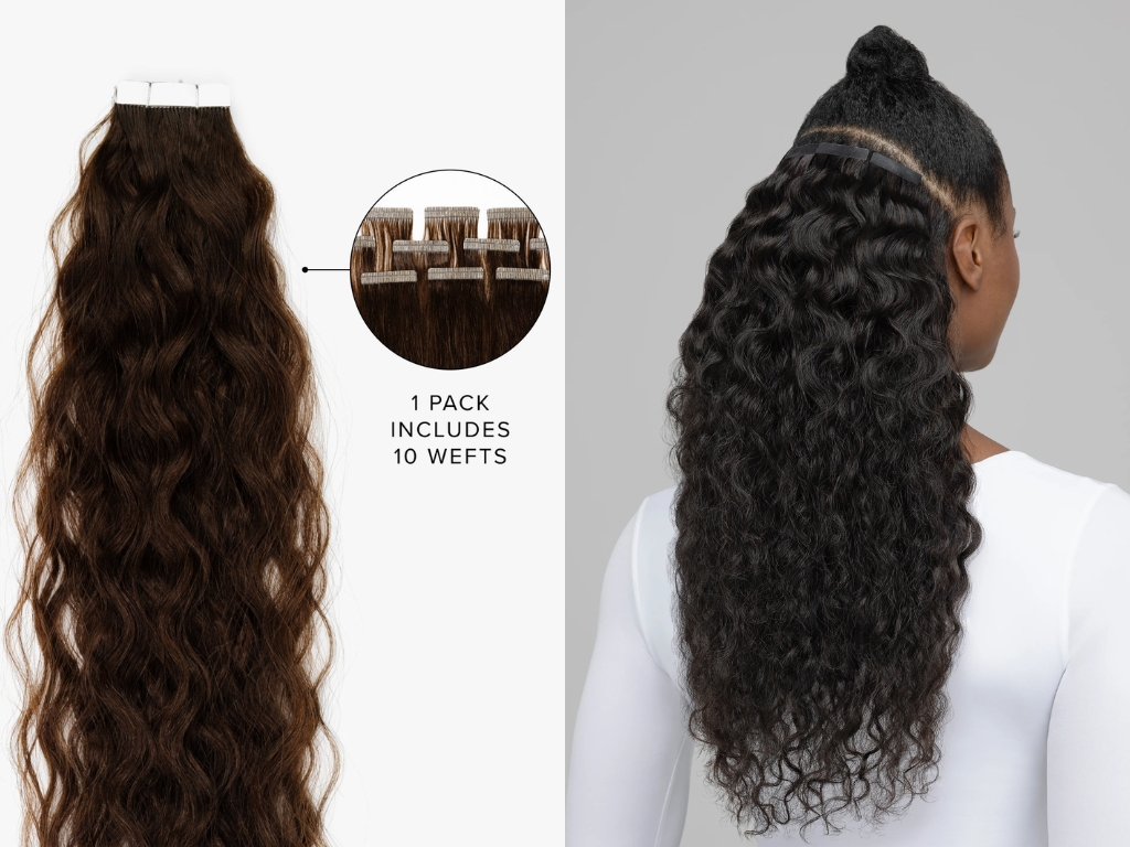 Curly Hair-Friendly Tape-Ins: Enhancing Natural Texture