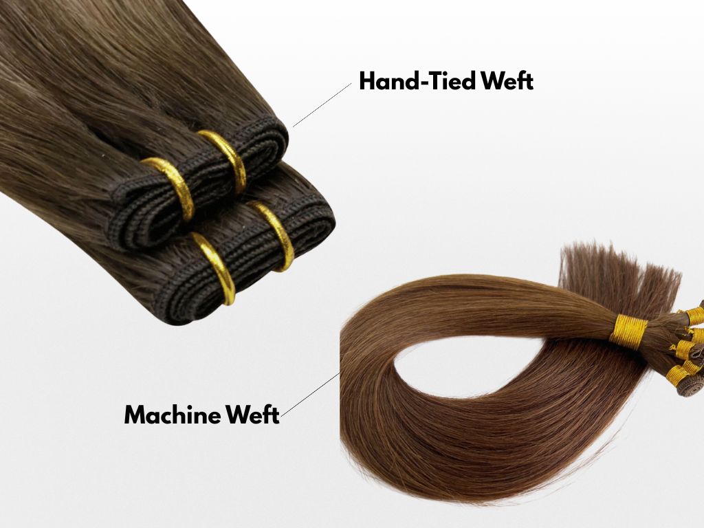 hand tied vs machine weft​