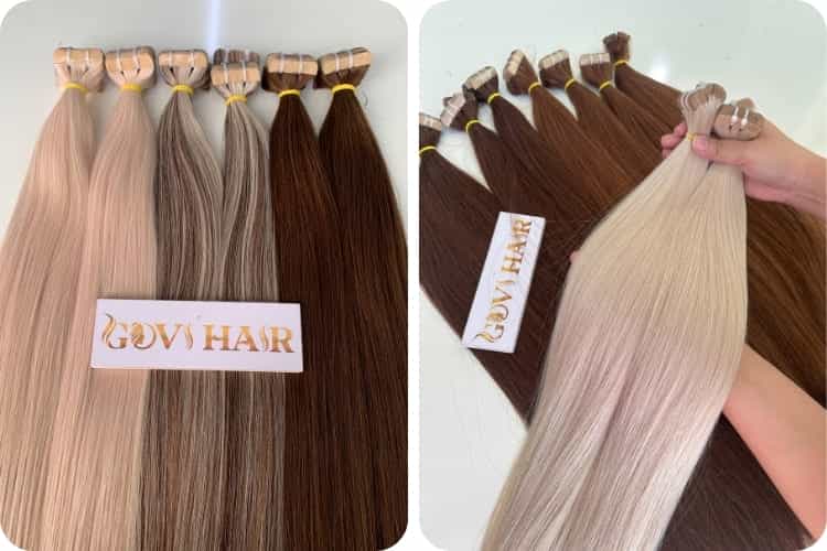 Tape-in hair extensions use a medical-grade Tape-in hair extensions for short hair