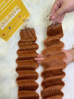 H6 Feather weft hair - orange color