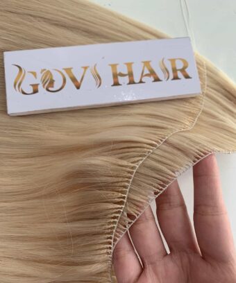 Feather weft hair extensions 613 color