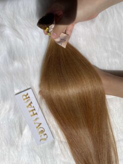 Flat Tip Hair Extensions Light Brown Color Vietnamese Hair 10 flat tip raw vietnamese hair straight brown color