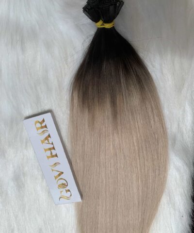 Flat tip hair extension ombre color Vietnamese hair