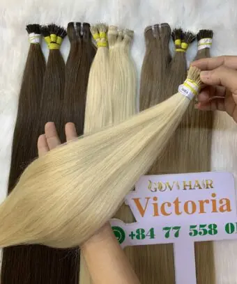 I-Tip Hair Extensions #60A Color 100% Human Hair