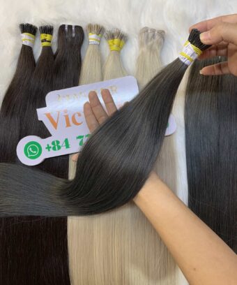 I-tip vietnamese hair extensions straight 7 color raw