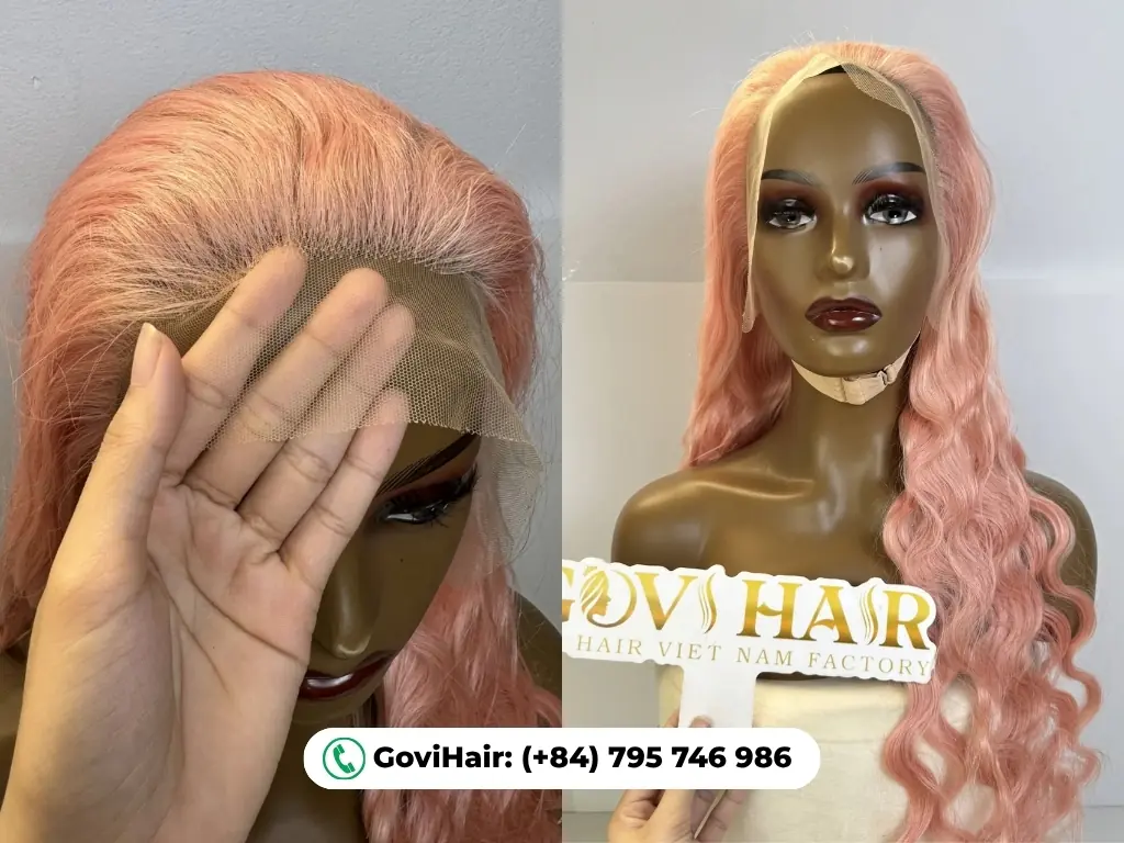 Lace front Vietnamese wigs provide ear-to-ear lace coverage