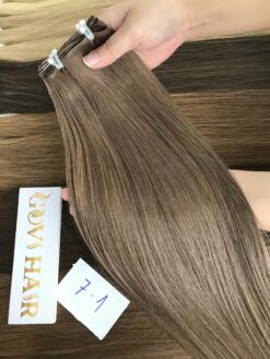 Genius Weft Hair Extensions 20 Inch #7 Dark Blonde Color