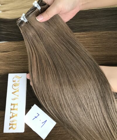 Genius Weft Hair Extensions 20 Inch #7 Dark Blonde Color