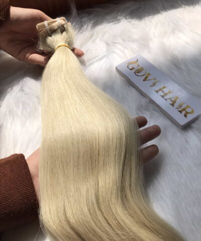 Best quality vietnamese hair invisible tape hair extensions blonde color