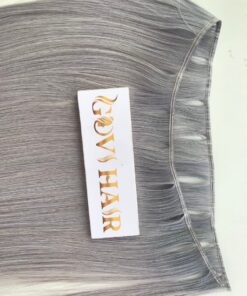 Genius Weft Hair Extensions Grey Color Vietnamese Hair Top Quality 8 Genius Weft Hair Extensions Grey Color
