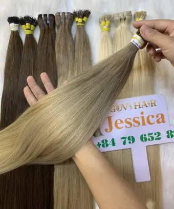 I-Tip Hair Extensions Bergen Blonde Color Vietnamese Hair